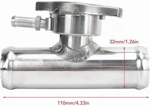 Vista 7 de Tapa de cuello de llenado de manguera de radiador en línea, 1.260 in 1-1/4in, 16PSI