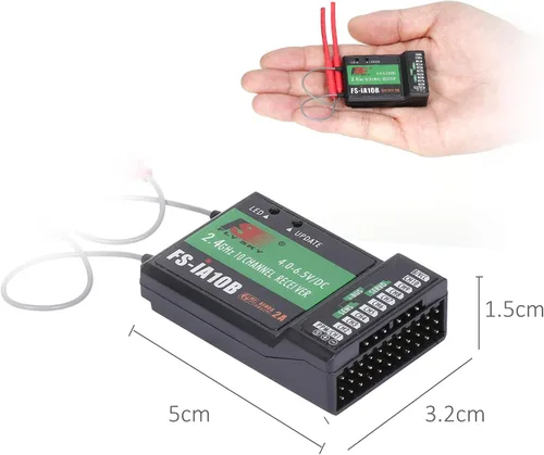 Vista 8 de GoolRC Flysky FS-iA10B Receptor 2.4G 10CH para Flysky FS-i6 FS-i6S FS-i10 Transmisor