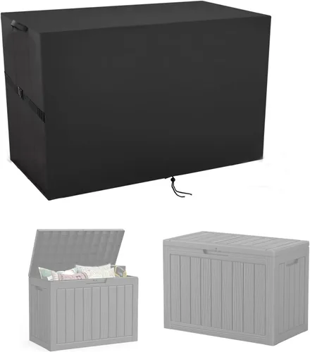 Vista 17 de Cubierta de Caja de Almacenamiento Exterior, Cubierta Impermeable de Resina para Contenedor de Almacenamiento, Cubiertas de Caja de Cubierta
