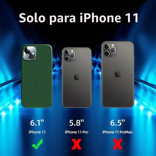 Vista 6 de Funda de silicona para iPhone 11 con protector de pantalla, funda de silicona para iPhone 11 i Phone 11 funda para, delgada funda protectora
