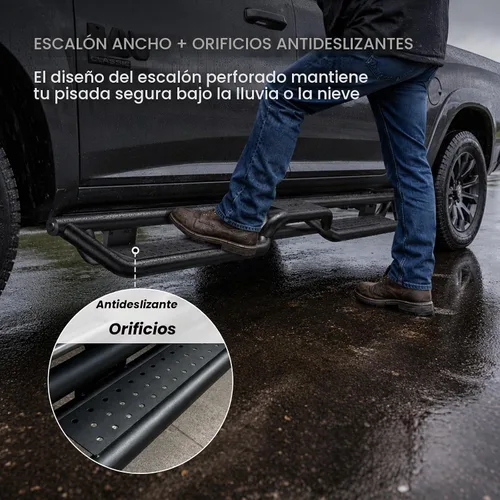 Vista 9 de LASFIT - Estribos para cabina de tripulación: para Ram 1500 2009-2018 / Ram 1500 Classic 2019-2026 / Ram 2500 2010-2026 / Ram 3500 2010-2026, dos