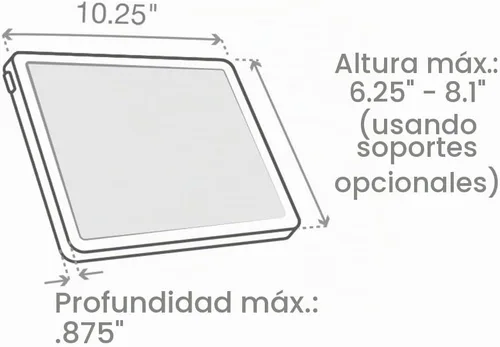 Vista 2 de RAM Mounts RAM-HOL-UN9U X-Grip - Soporte universal para tabletas de 9 a 11 pulgadas, compatible con bases redondas RAM B de 1 pulgada y C de 1.5