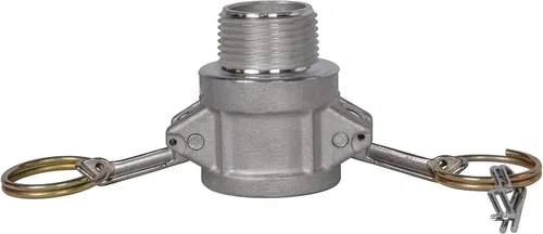 Vista 2 de 2 piezas de accesorios de bloqueo de leva de aluminio (1 pulgada Parte B) accesorios de manguera de ranura de leva, adaptador macho hembra NPT rosca