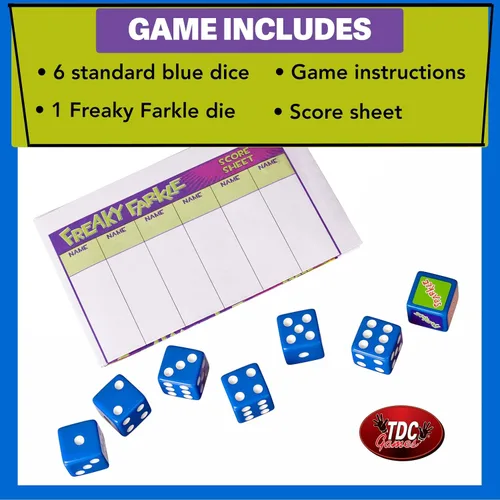 Vista 5 de TDC Games Juego de dados de viaje Freaky Farkle