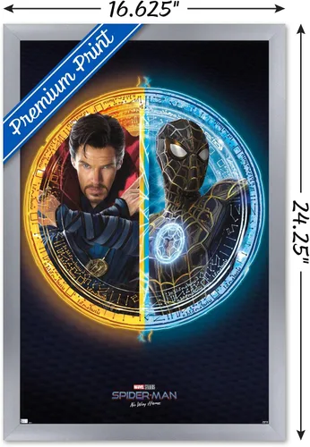 Vista 37 de Trends International Marvel Spider-Man: No Way Home - Póster de pared dúo, 22.4 pulgadas de largo x 14.7 pulgadas, versión enmarcada de madera