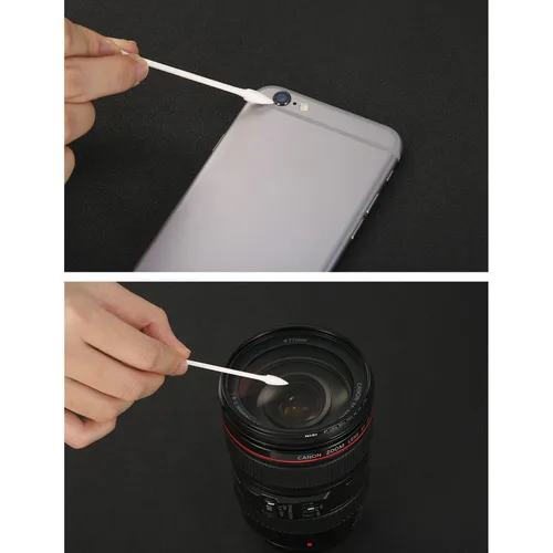 Vista 7 de 400 hisopos de algodón con puntas de doble precisión con palitos de cartón, brotes desechables de algodón para limpieza de maquillaje y pintura