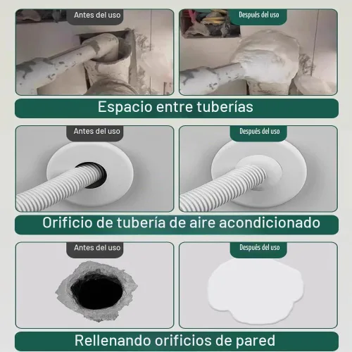 Vista 3 de Masilla de sellado impermeable, diseñada específicamente para sellar y reparar rápidamente agujeros de pared, aberturas de conductos de aire
