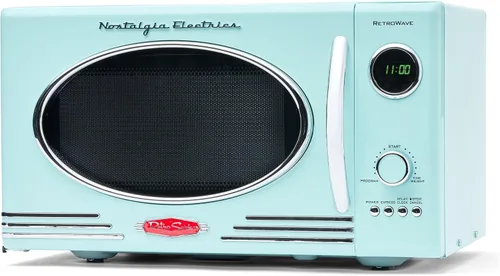 Vista 22 de Nostalgia Retro - Horno de microondas para encimera - Incluye 12 ajustes preprogramados y reloj digital - 0.9 pies cúbicos - 800 vatios - Amarillo