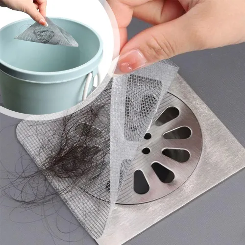 Vista 5 de Pegatinas Desechables para Drenaje de Cabello, 10 Piezas Cubierta de Drenaje de Ducha Desechable Atrapa Cabellos Protector de Drenaje de Ducha