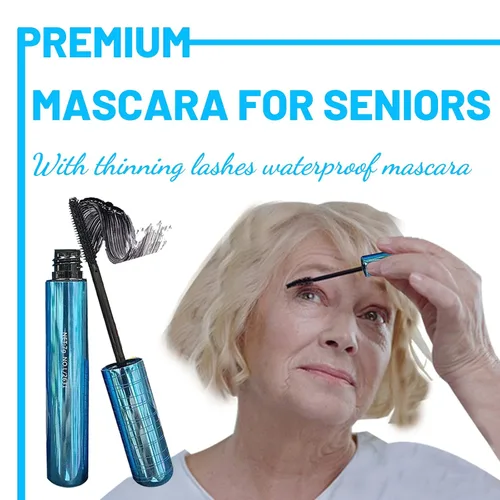 Vista 2 de Máscara de pestañas para mujeres mayores 60 Plus, máscara de pestañas para mujeres mayores de 60 años con pestañas delgadas, máscara de tubo