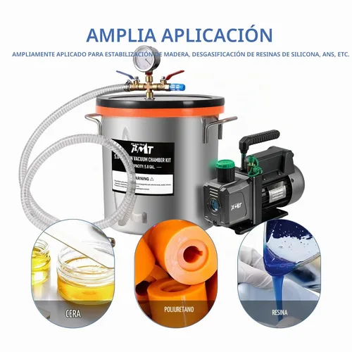 Vista 8 de PB Motor Tech 5 Gallon Vacuum Chamber Kit with 4.5 CFM Vacuum Pump