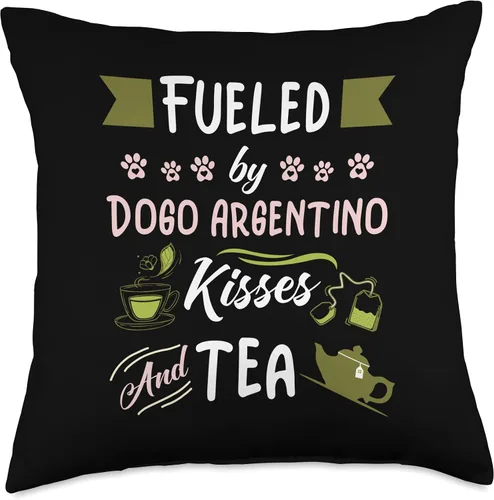 Vista 4 de Dogo Argentino Mom Tea Lover Throw Pillow