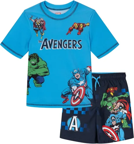 Vista 16 de Marvel Conjunto de 2 piezas de traje de baño y traje de baño para niños Hombre Araña Azul