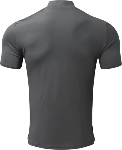 Vista 4 de Camiseta de manga corta para hombre, básica, cuello alto, ajustada, sin botones, térmica, sólida