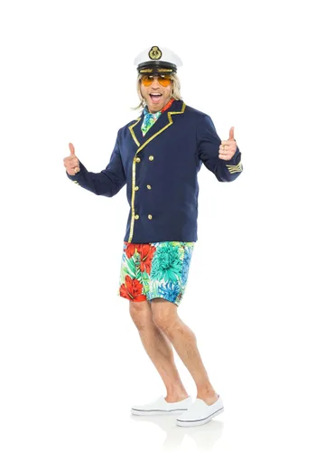 Vista 3 de Disfraz de Captain Yachty para Adultos Multicolor