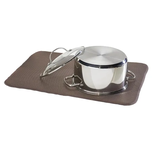 Vista 2 de InterDesign iDry – tapete para encimera de cocina, mini, absorbente, para secado de platos, Negro, L