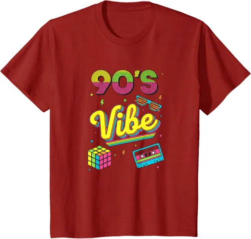 Vista 48 de 90s Nostalgia Retro Apparel - 90'S Vibe Retro T-Shirt Negro