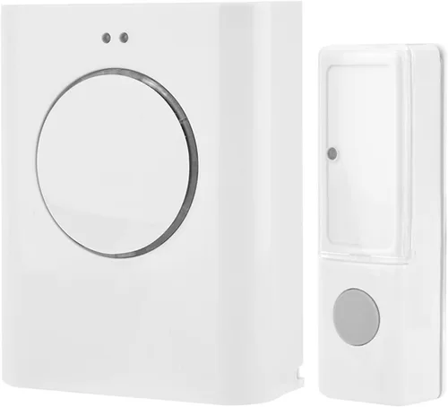 Vista 4 de Timbre inalámbrico con rango de 656.2 ft, timbre de puerta inalámbrico impermeable con descarga de MP3, volumen ajustable y soporte de tono