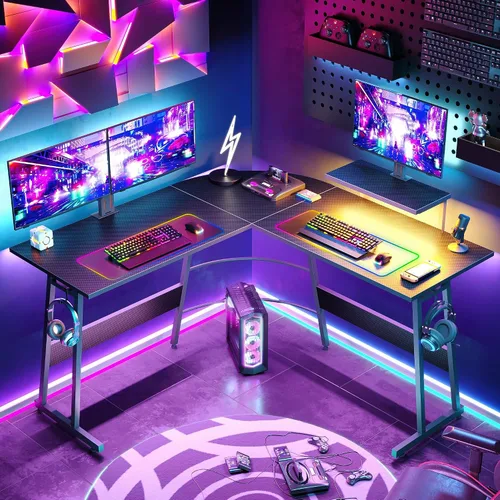 Vista 7 de Alfombrilla de mouse grande RGB para juegos, 15 modos de luz, control táctil, alfombrilla de teclado de computadora suave extendida, base de goma