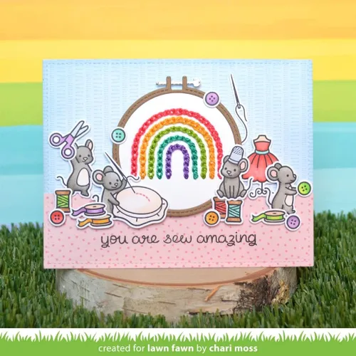 Vista 3 de LAWN FAWN Bordado Arco Arco Iris Add-On Césped Cortes Personalizados Troquel
