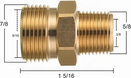 Vista 3 de M MINGLE - Ajuste para lavadora de presión M22, adaptador macho NPT de 3/8 pulgadas a macho M22 de 14 mm, 4500 PSI