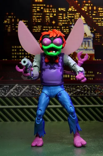 Vista 3 de NECA TMNT Turtles in Time Baxter Stockman - Figura de acción definitiva a escala de 7 pulgadas