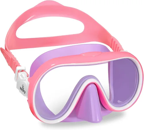 Vista 8 de Keary Gafas de natación para niños con cubierta de nariz para 5-16 años, máscara de natación para niños pequeños, niñas y jóvenes, antivaho