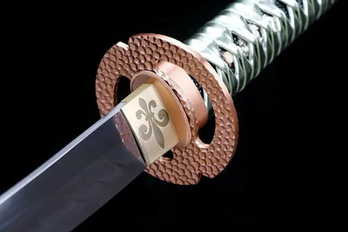Vista 6 de Katana Musashi Katana - Espada Katana de 41 pulgadas, hecha a mano japonesa, práctica, acero T10, templado/arcilla templada, espiga completa