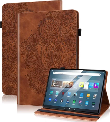 Vista 16 de Funda para Fire HD 8 / Fire HD 8 Plus (12ª/10ª generación, 2024/2022/2020), funda de piel sintética a prueba de golpes con ranuras para tarjetas