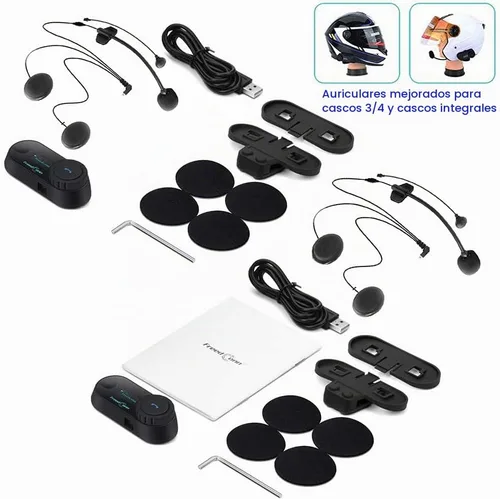 Vista 7 de FreedConn - Sistema de comunicación para casco de motocicleta, intercomunicador Bluetooth TCOM-SC, 2 unidades, kit de comunicación de 2 vías 2,624.7