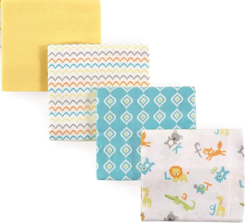 Vista 3 de Luvable Friends Mantas unisex de franela de algodón para bebé, paquete de 84 ABC, talla única
