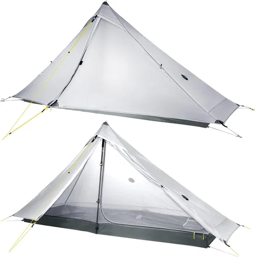 Vista 17 de LANSHAN Tienda de Campaña Ultraligera de 3 Temporadas para Mochilero para 1 Persona o 2 Personas Camping, Trekking, Kayak, Escalada, Senderismo