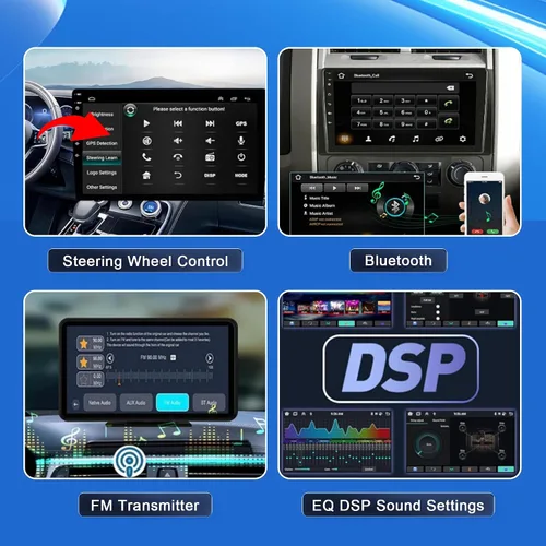 Vista 6 de 【4G + 64GB】 Radio estéreo de coche para Ford F150 2009-2014, Android 13 Wireless Carplay y Android Auto con pantalla táctil IPS de 9.7 pulgadas