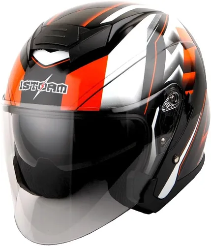 Vista 10 de 1Storm Casco de motocicleta abierto para scooter, clásico Knight Bike, lente dual/visera de sol: HJK526