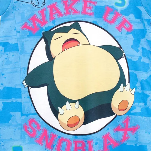 Vista 2 de Pokemon Camisón Snorlax para niña que brilla en la oscuridad, Multi colorido
