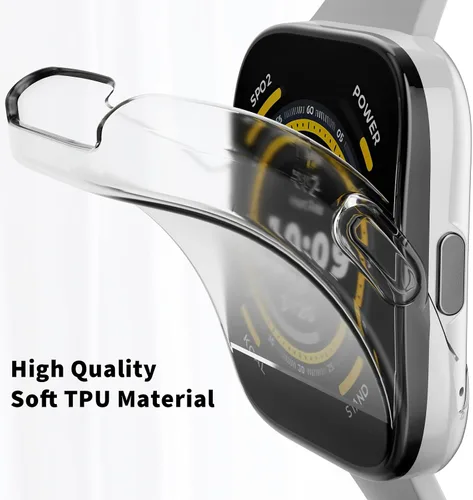 Vista 4 de Rc-Z Paquete de 2 fundas protectoras de pantalla para Amazfit Bip 5, TPU suave y flexible, funda protectora general HD ultrafina, accesorios