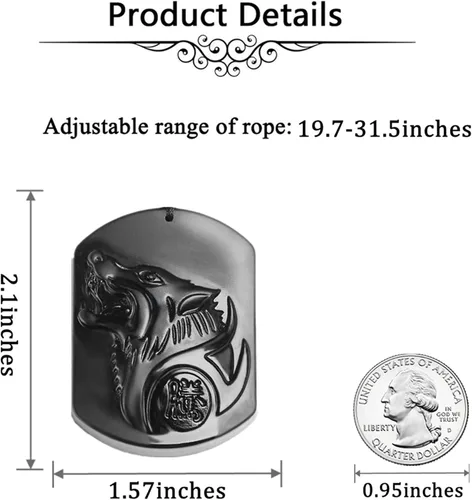 Vista 6 de Collar de obsidiana negra con dije de protección de amuleto de la suerte con cadena de cuentas extendida, piedra de cristal curativo, collares