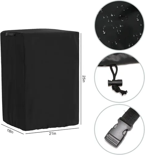 Vista 3 de MDEOOSKY Funda impermeable para carrito de palomitas de maíz 420D, con bolsa de almacenamiento, hebilla resistente al viento y cordón ajustable