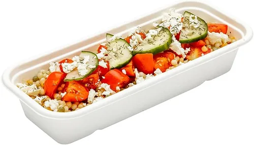 Vista 4 de Restaurantware -Solo tapas: tapas Pulp Tek de 9 x 4 pulgadas para contenedores de bagazo de 17 onzas, 100 tapas herméticas para contenedores