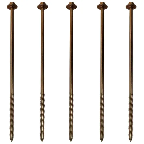 Vista 6 de BRAUNY BOY - Tornillo de madera de construcción extra largo con retraso estructural de alta resistencia #12 x 12 pulgadas, revestimiento de zinc