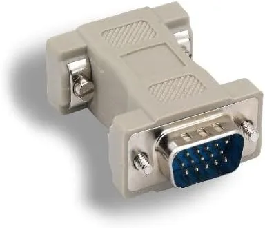 Vista 2 de DB9 hembra a HD15 VGA macho adaptador de video para monitores multisincronización vintage - Adaptador pasivo de clavija, señal de video solamente