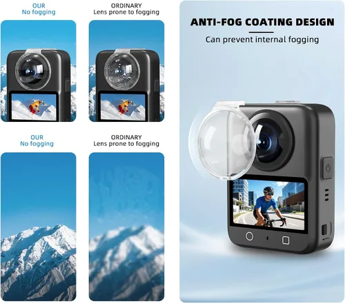 Vista 5 de Protector de lente + 2 protectores de pantalla para DJI Osmo 360, cubierta protectora de lente de PC HD película de vidrio templado para Osmo 360