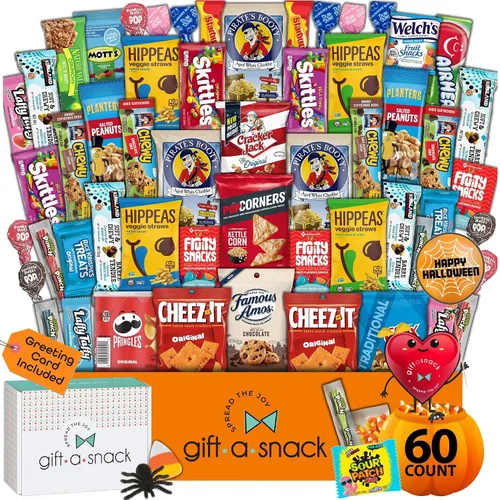 Vista 32 de Gift A Snack - Caja de aperitivos paquete variado de dulces + tarjeta