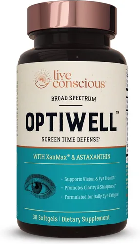 Vista 6 de Live Conscious Vitaminas para los ojos Select AREDS 2 Ingredientes con vitamina E, luteína y astaxantina - OptiWell Suplemento para la salud ocular