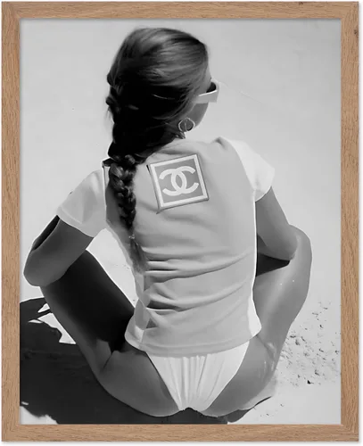 Vista 44 de Póster de arte de moda de Poster Master - Mujer en impresión de auto clásico - Arte en blanco y negro - Arte fotográfico - Arte de autos - Arte