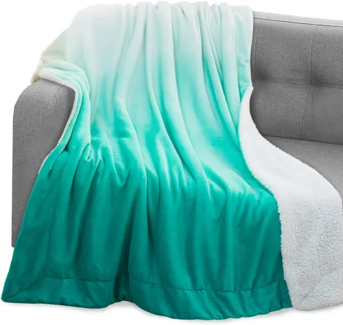 Vista 31 de Elegant Comfort Manta, Manta Reversible de Franela Sherpa, Ultra-Suave, Mullida, Acogedora y Afelpada - Manta Decorativa Ligera para Todas las Gris