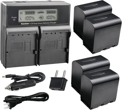 Vista 7 de Kastar SSL-JVC70 AC LCD Cargador rápido dual compatible con JVC GY-HM200U, GY-HM200HW, GY-HM200SP, GY-HM200SP Sports, GY-HM250 GY-HM250SP, GY-HM600