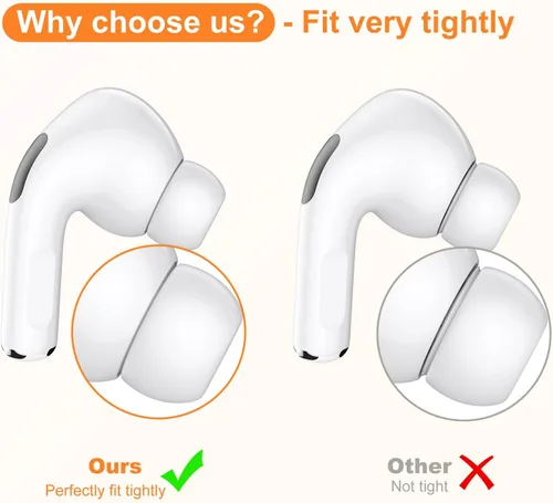 Vista 5 de Juego de 4 pares de almohadillas Link Dream para Airpod Pro de repuesto y limpiador de bolígrafos para AirPods Pro/AirPods Pro 2 de silicona (AC04-S)