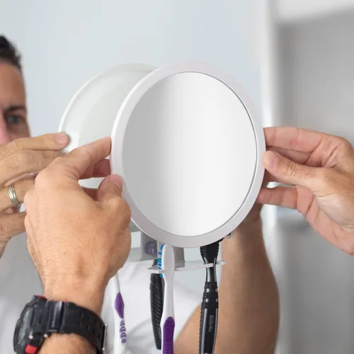 Vista 6 de Zadro Espejo de aseo sin niebla ajustable para barba y cabello facial de hombre