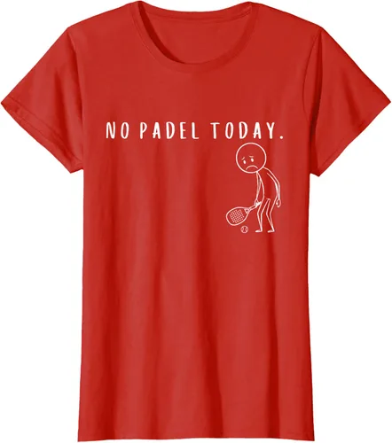 Vista 72 de No Padel Today Funny Padel Stickman Padel Playera Jugador de Tenis